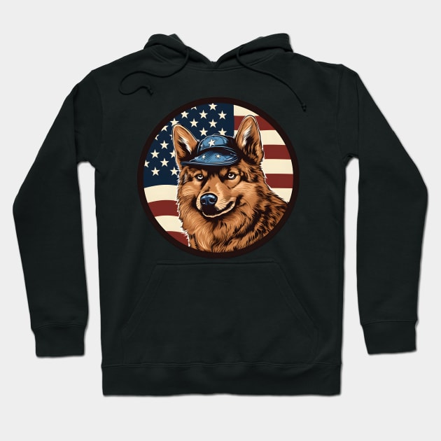 Patriotic Finnish Spitz Hoodie by NatashaCuteShop